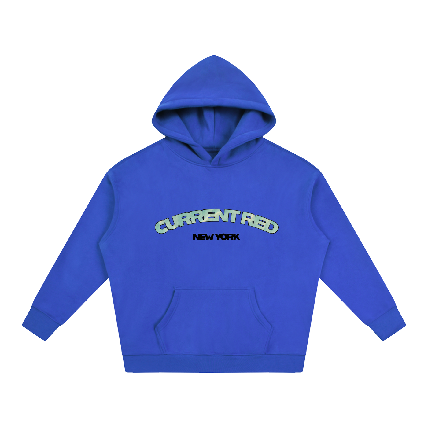 current red oversized hoodie