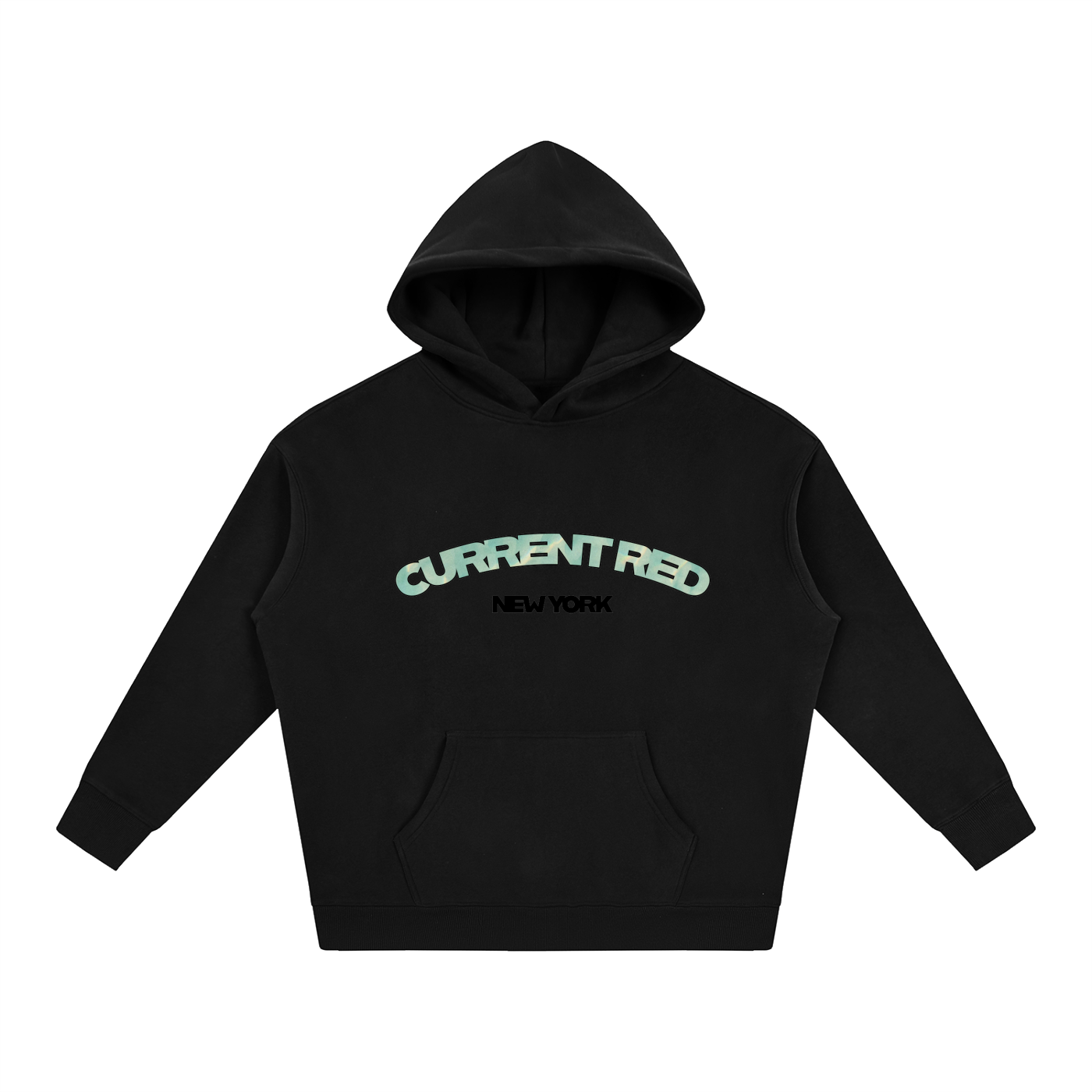 current red oversized hoodie