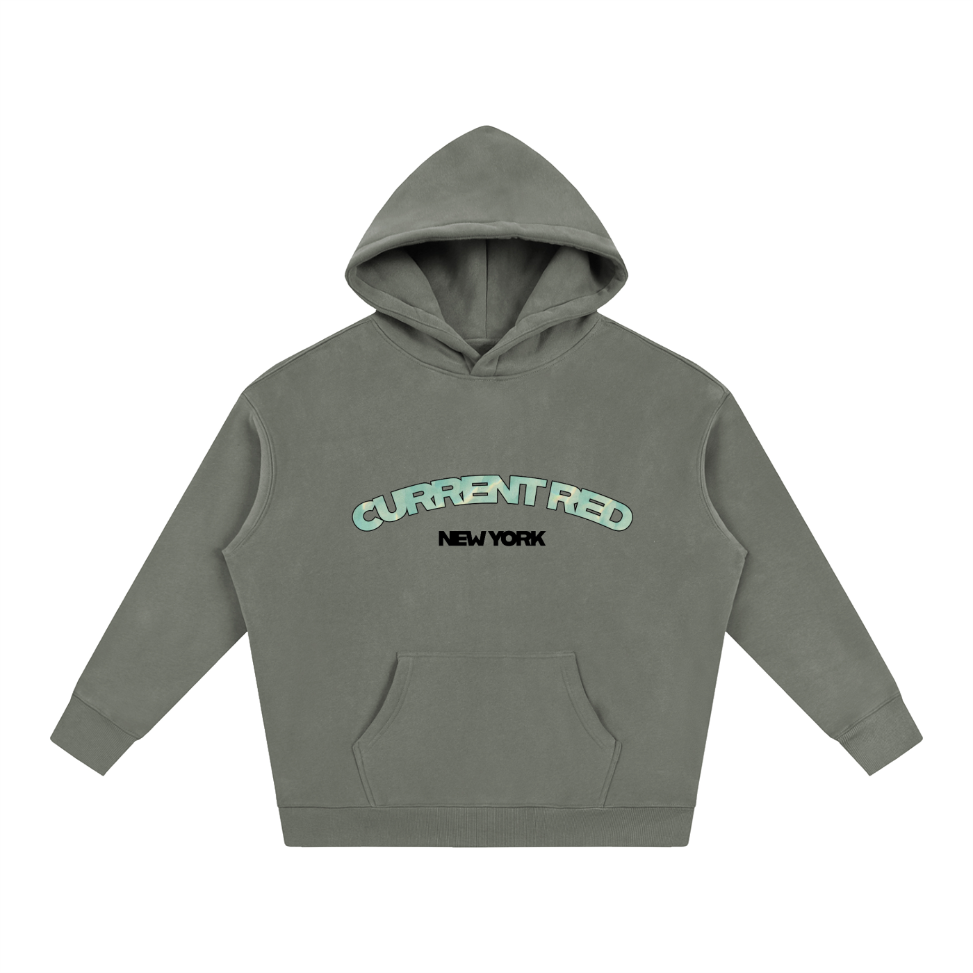 current red oversized hoodie